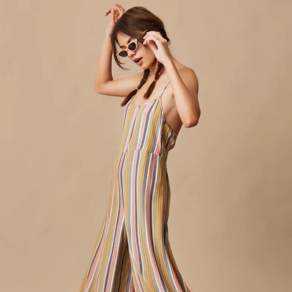 O’Neill Jules Striped Jumpsuit, extra wide flowy legs. So adorable!